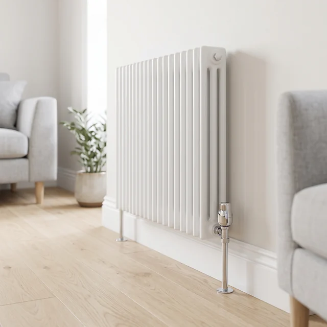 Radiator swapped in a living room, Harrogate